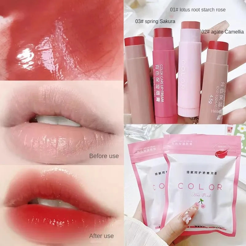 Tinted Lip Balm – Moisturizing Lipstick & Lip Line Smoother | Anti-Dry, Anti-Crack Hydrating Formula