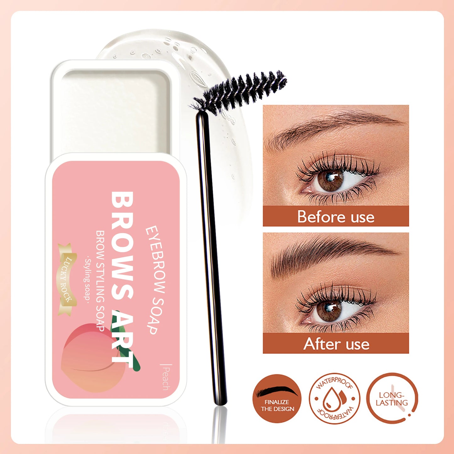 4-color eyebrow styling wax, styling gel, waterproof, natural, long-lasting, transparent eyebrow soap, eyebrow styling cream - Beauty & Beyond
