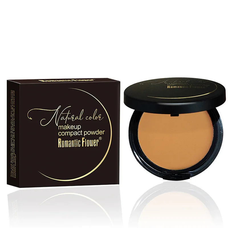 6-Color Matte Pressed Powder – 24H Oil Control, Full Coverage, Waterproof