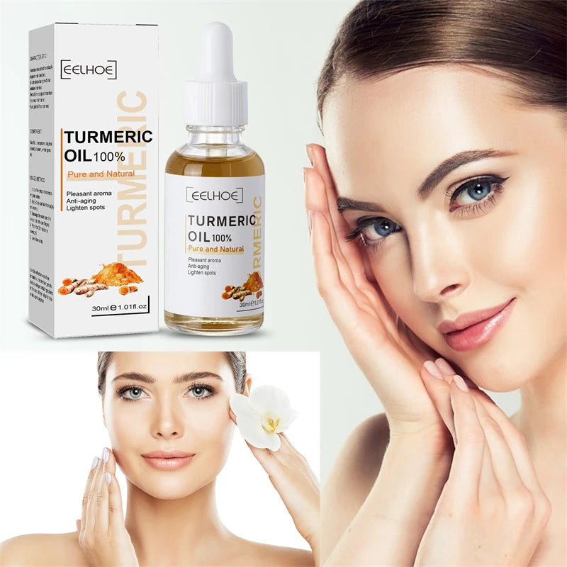 Turmeric Face Serum – Shrink Pores & Fade Dark Spots | Brightening, Moisturizing Curcumin Essence