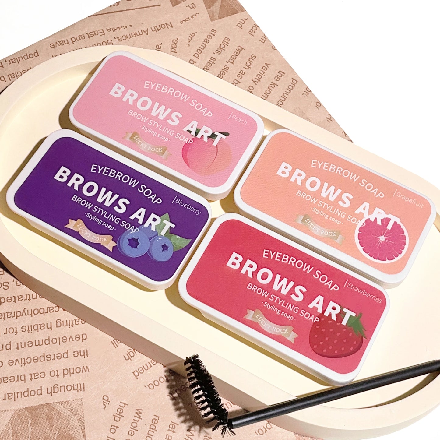 4-color eyebrow styling wax, styling gel, waterproof, natural, long-lasting, transparent eyebrow soap, eyebrow styling cream - Beauty & Beyond