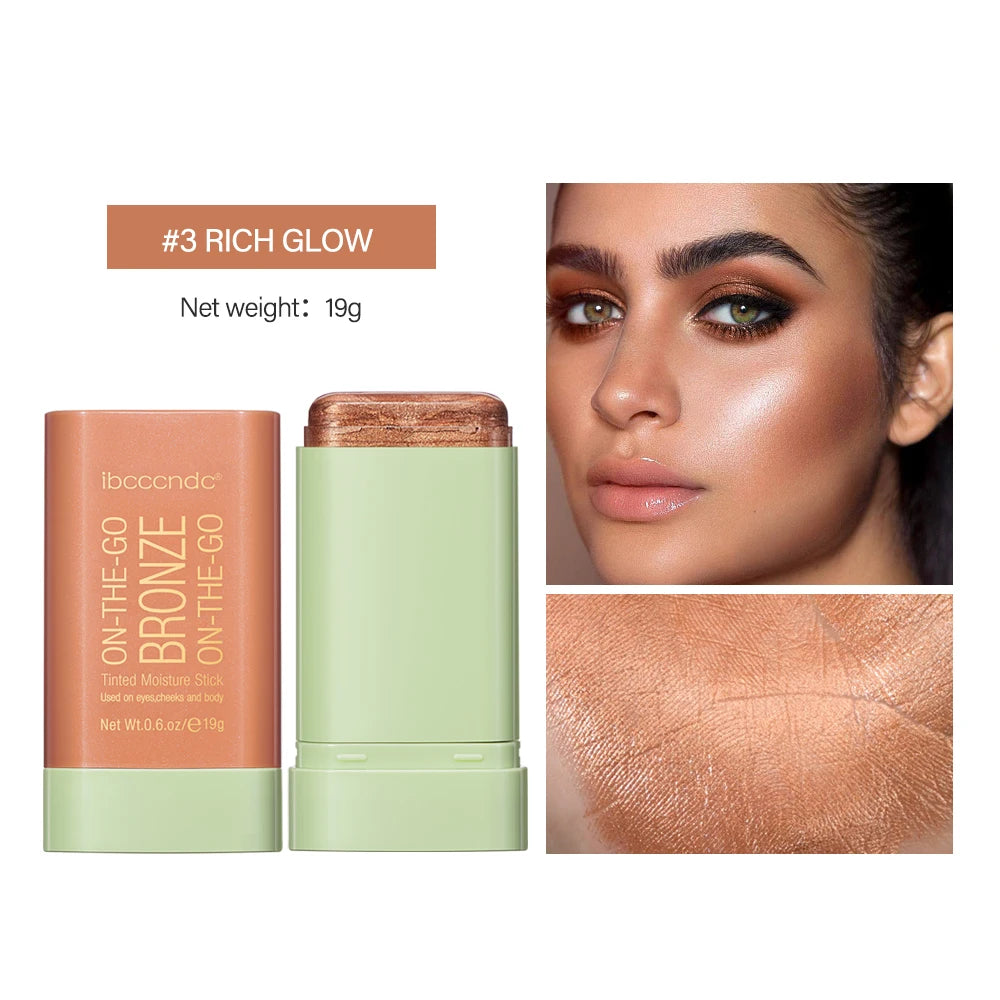 Bronze Blush Stick – Waterproof, Easy Color, 4 Shades, High Pigment, Brightening