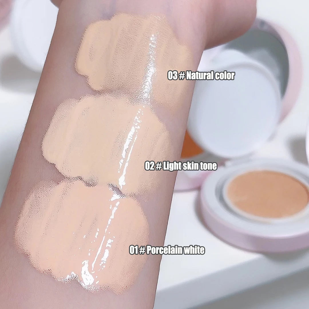 BB Cream Air Cushion Foundation – Full Coverage, Waterproof, Long-Lasting, 3 Colors