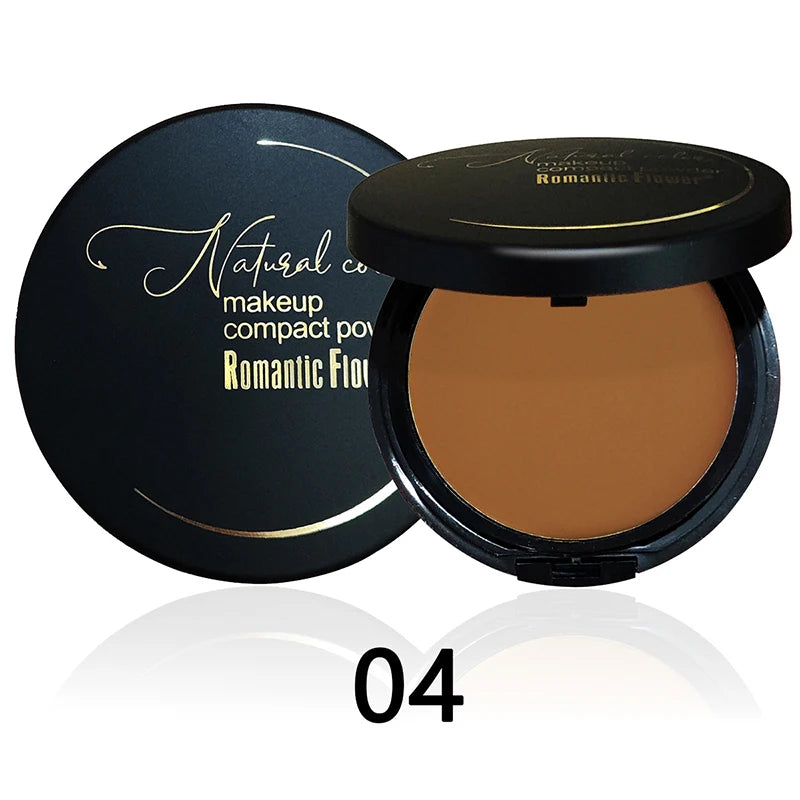 6-Color Matte Pressed Powder – 24H Oil Control, Full Coverage, Waterproof