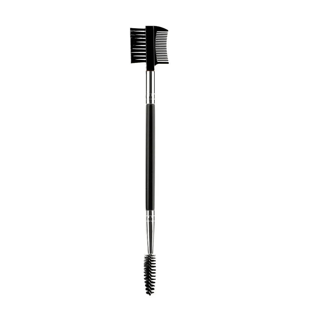 Double-Ended Wood Handle Eyebrow & Eyelash Brush 2 IN 1, Professional Makeup Tool - Beauty & Beyond