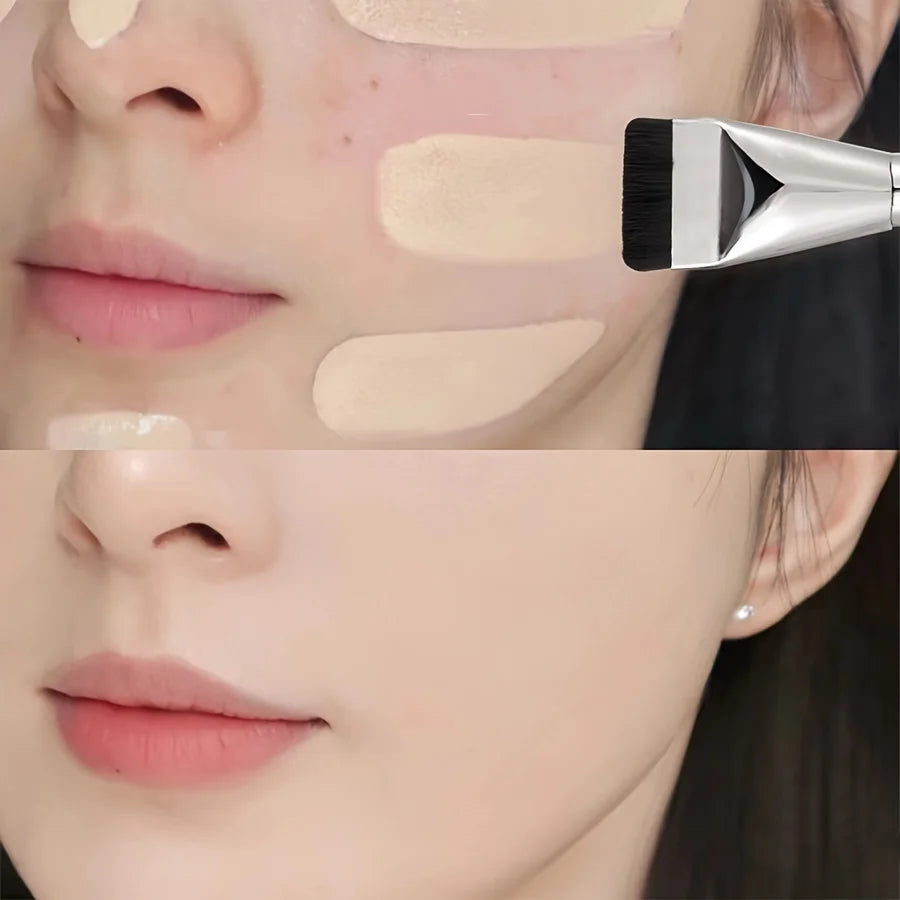 Ultra-Thin Flat-Head Foundation Brush – Traceless Mask & Cream Application