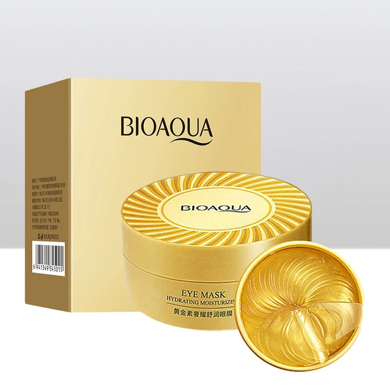 60PCS Gold Collagen Eye Mask – Moisturizing & Firming Gel Patches | Anti-Dark Circles & Eye Bag Care