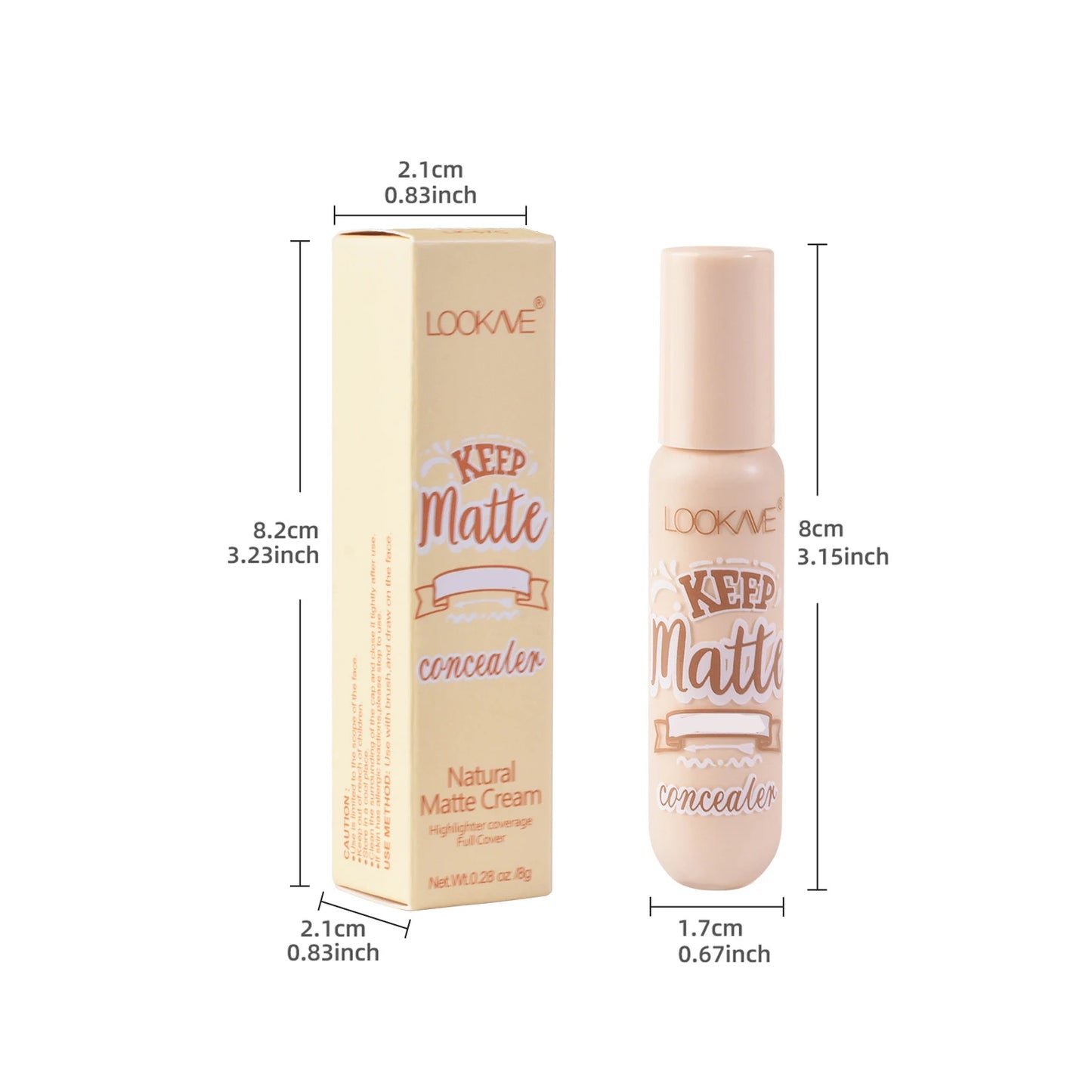 Liquid Concealer Stick Foundation – 6 Colors, Moisturizing, Full Coverage, Matte