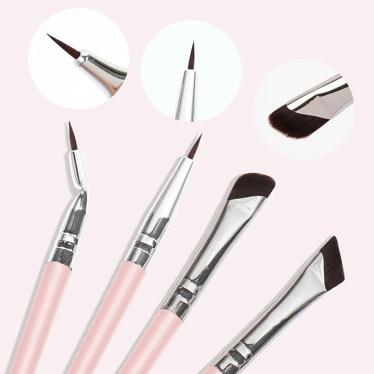 MAANGE 4PCS Professional Eye Makeup Brush Set - Eyeshadow, Eyebrow, Eyeliner, Contour Tool - Beauty & Beyond