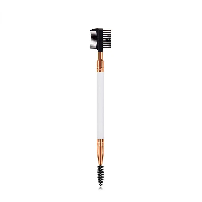 Double-Ended Wood Handle Eyebrow & Eyelash Brush 2 IN 1, Professional Makeup Tool - Beauty & Beyond