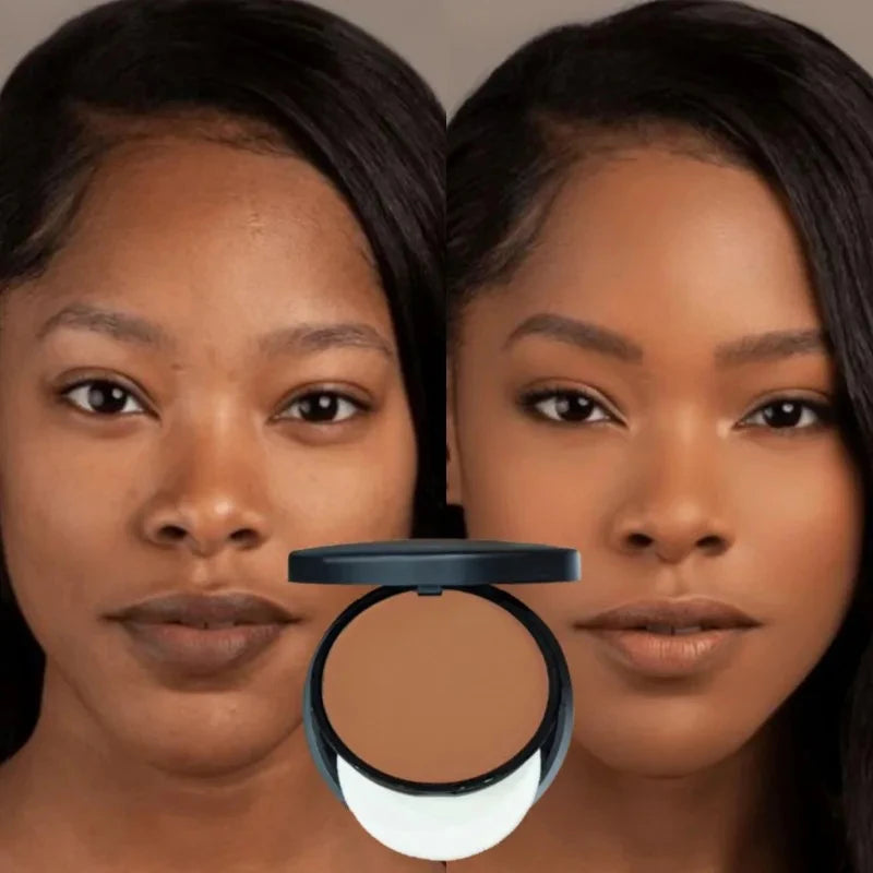 6-Color Matte Pressed Powder – 24H Oil Control, Full Coverage, Waterproof