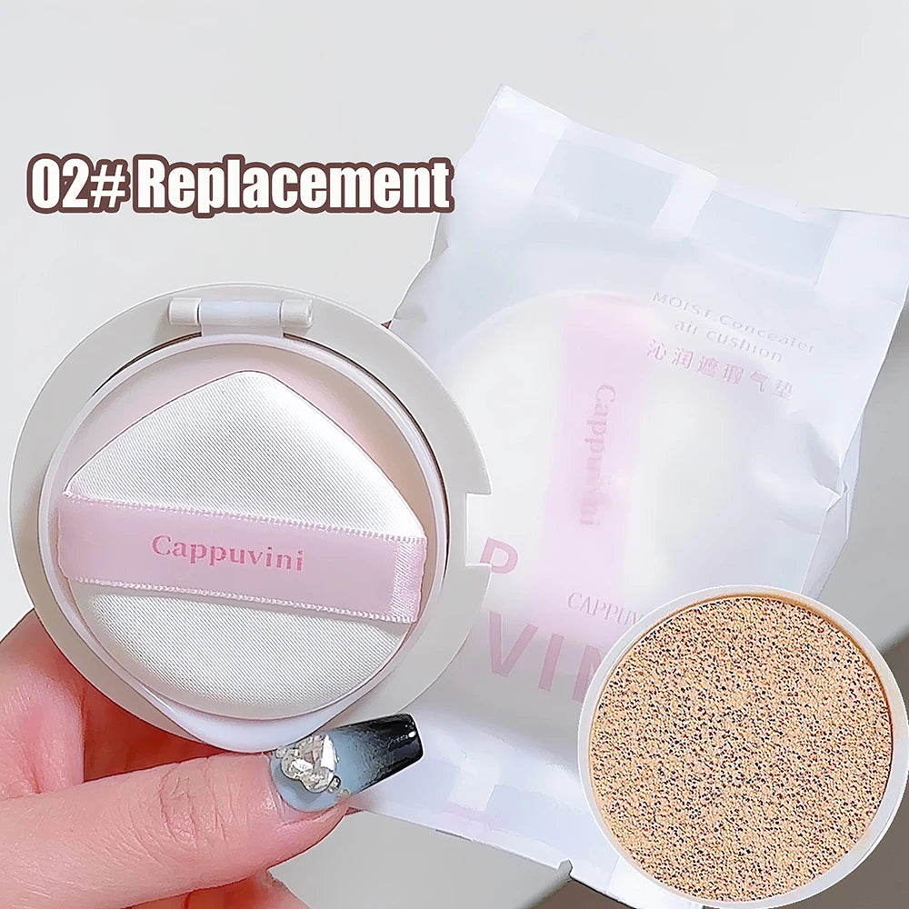 BB Cream Air Cushion Foundation – Full Coverage, Waterproof, Long-Lasting, 3 Colors