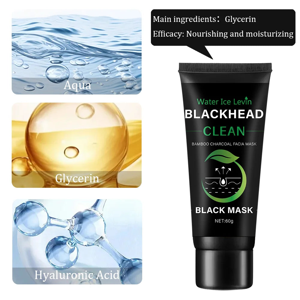 Bamboo Charcoal Mask - Blackhead Removal, Deep Cleansing, Exfoliating Treatment - Beauty & Beyond