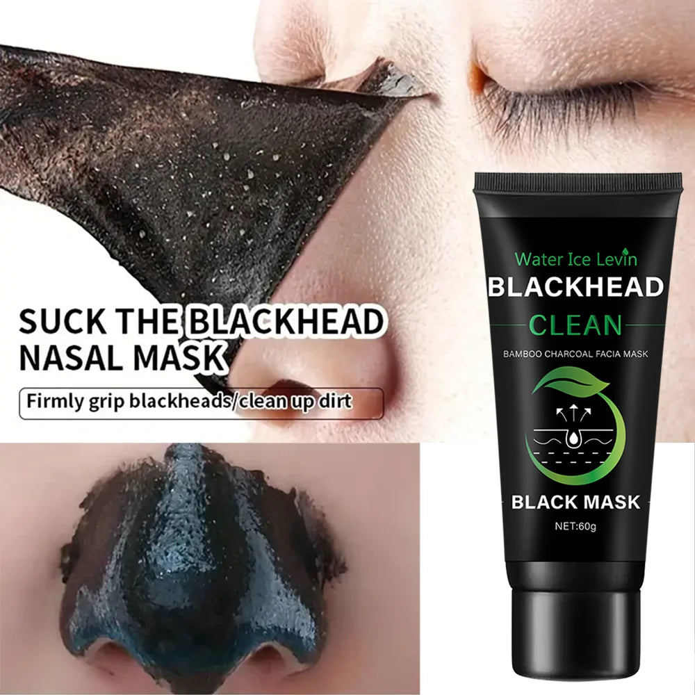 Bamboo Charcoal Mask - Blackhead Removal, Deep Cleansing, Exfoliating Treatment - Beauty & Beyond