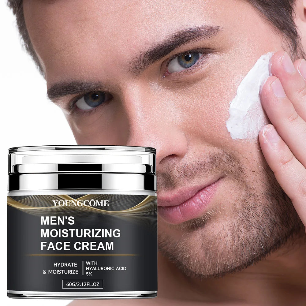 Men's Collagen Moisturizing Cream - Retinol & Vitamins, Hydrating, Elasticity Boost, Day & Night Care - Beauty & Beyond