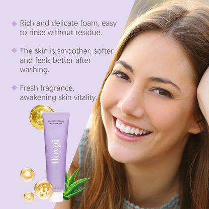 Hoygi Aloe Vera Facial Cleanser - Exfoliating, Blackhead Remover, Oil Control, Smooth Skin - Beauty & Beyond