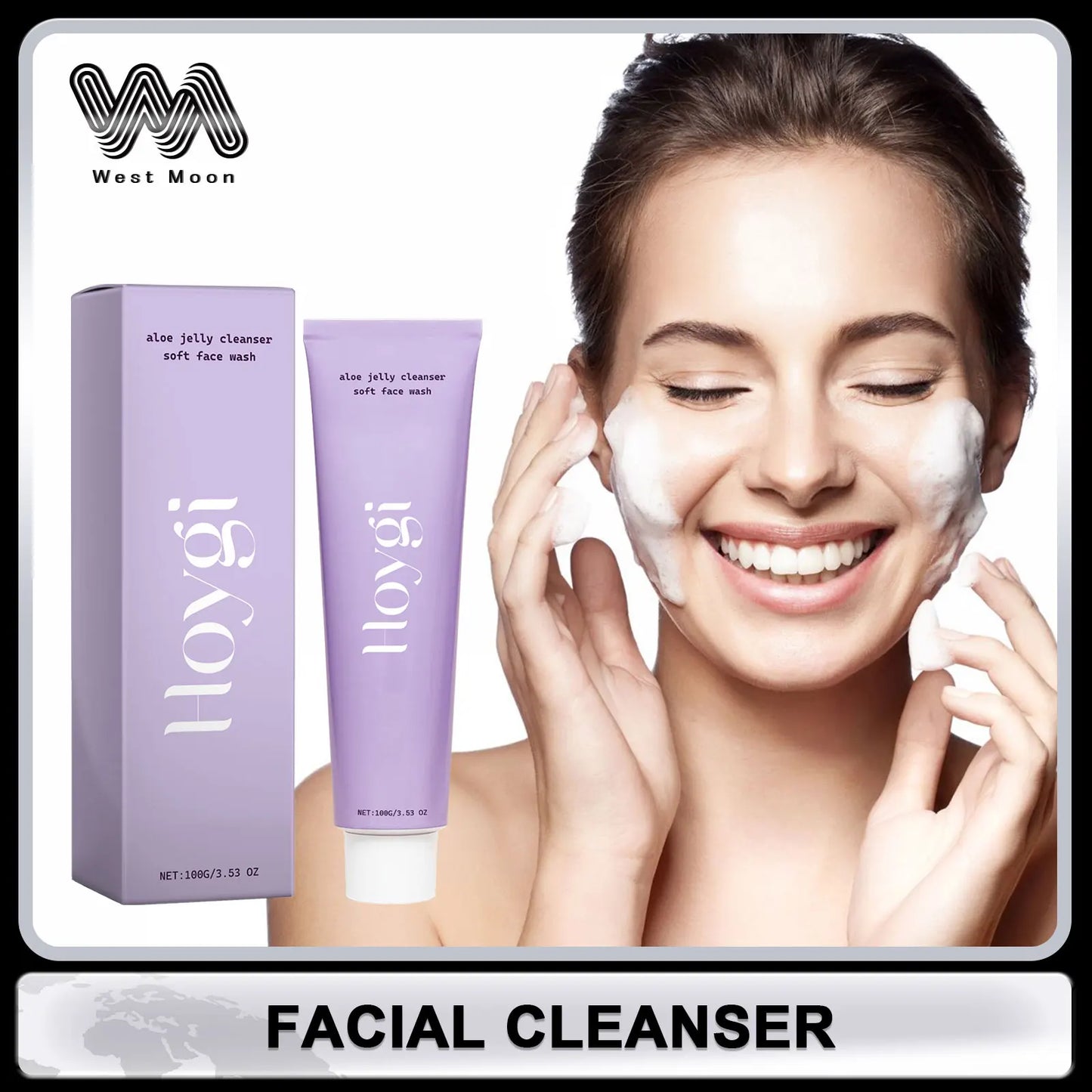 Hoygi Aloe Vera Facial Cleanser - Exfoliating, Blackhead Remover, Oil Control, Smooth Skin - Beauty & Beyond