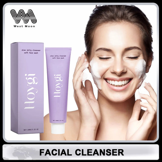 Hoygi Aloe Vera Facial Cleanser - Exfoliating, Blackhead Remover, Oil Control, Smooth Skin - Beauty & Beyond