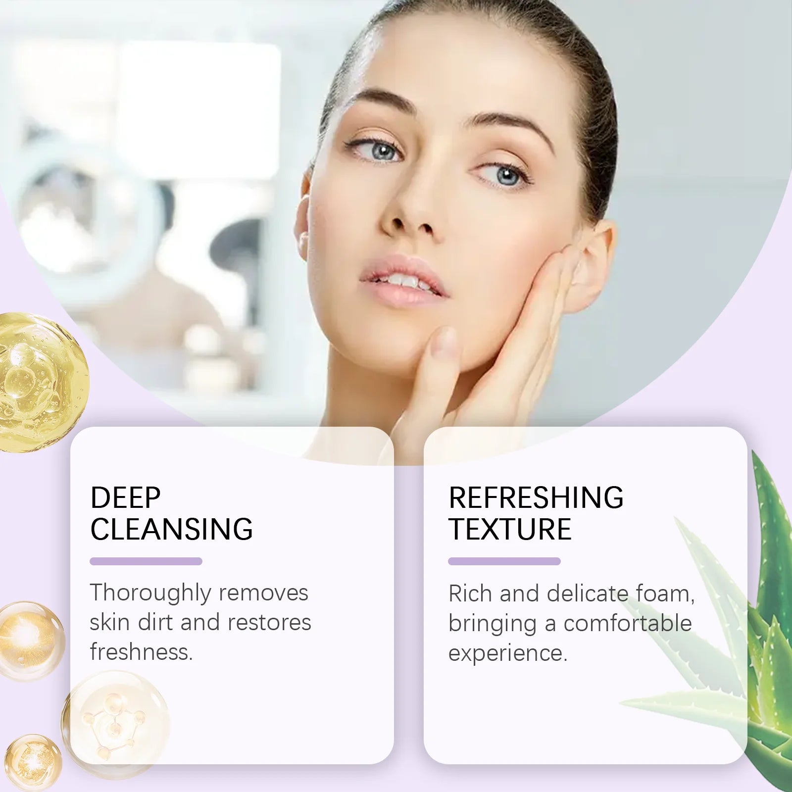 Hoygi Aloe Vera Facial Cleanser - Exfoliating, Blackhead Remover, Oil Control, Smooth Skin - Beauty & Beyond