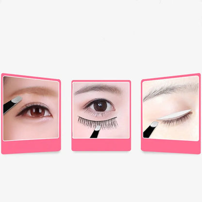 Black Eyebrow Tweezers - Stainless Steel, Slant Tip, Hair Removal & Eyelash Application Tool