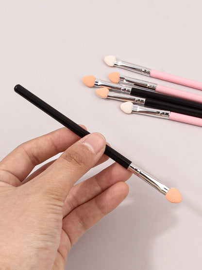 6PCS Premium Latex Double-Sided Eyeshadow Brushes – Single-Head Sponge & Smudge Makeup Tools