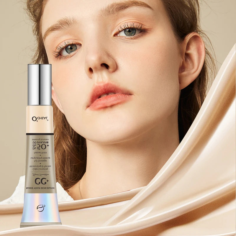 Crema CC Ocheal 30 g - Base de maquillaje, corrector, prebase hidratante e iluminadora resistente al agua FPS 50+