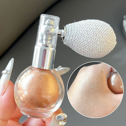 Diamond Highlighter Powder Spray – Waterproof High Gloss Glitter Bronzer & Illuminator for Face & Body - Beauty & Beyond