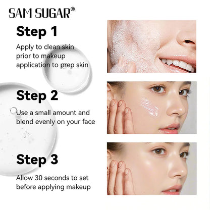 SAM SUGAR Invisible Pore Primer – Lightweight & Hydrating | Long-Lasting Oil Control & Brightening Base