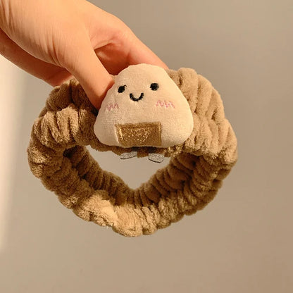 Ensemble bandeau et bracelet spa : nettoyant visage en polaire, soin de la peau et accessoire de maquillage pour femmes et filles