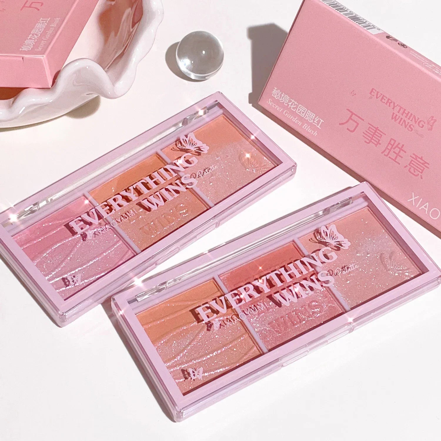 3-Color Blush Palette – Nude Makeup, Natural Matte, Milk Tea & Orange Tones, Long-Lasting - Beauty & Beyond