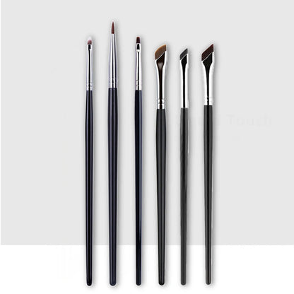 6PCS Eyeliner Brush Set - Thin, Gel, Flat Top, Concealer, Detailed Makeup Tool - Beauty & Beyond