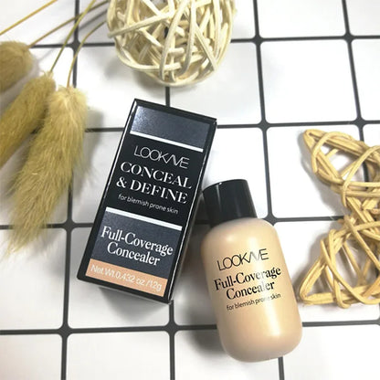 Liquid Concealer Foundation Cream – Waterproof, Full Coverage, Acne & Dark Circles