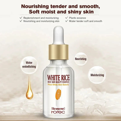 White Rice Face Serum – Brightening & Pore-Shrinking | Whitening, Anti-Aging & Firming Essence for Glowing Skin