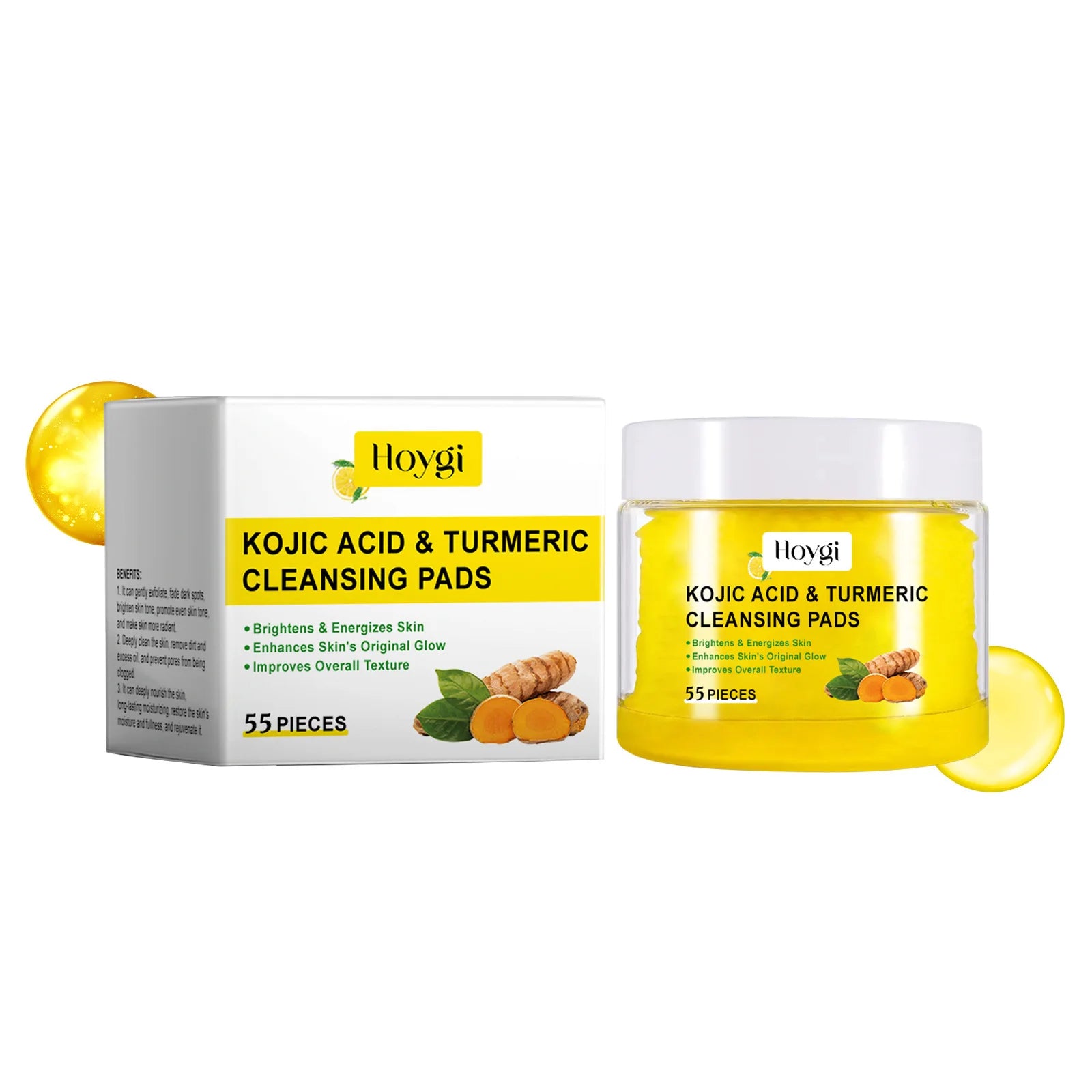 Turmeric Cleansing Pads - Exfoliating, Makeup Removal, Dead Skin, Pore Shrinking Sponge - Beauty & Beyond