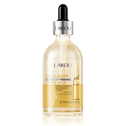 LAIKOU Vitamin C Face Serum – 100ml Primer Essence | Hyaluronic Acid & Collagen for Brightening, Firming & Moisturizing