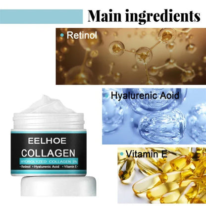 Collagen Face Cream for Men – Wrinkle Smoothing, Firming & Moisturizing | Hyaluronic Acid Whitening