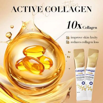 Sleep Facial Mask - 20 Collagen Bags, Hydrating, Oil Control, Skin Clarifying - Beauty & Beyond