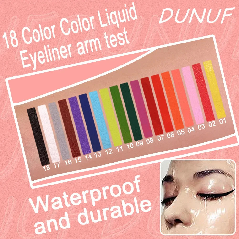 Bold Rainbow Liquid Eyeliner – Ultra-Thin, Waterproof & Long-Lasting Color Blast - Beauty & Beyond
