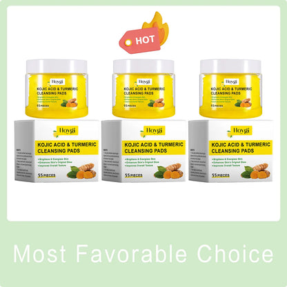 Turmeric Cleansing Pads - Exfoliating, Makeup Removal, Dead Skin, Pore Shrinking Sponge - Beauty & Beyond