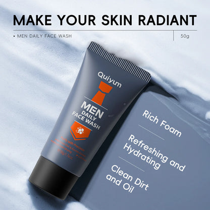 Men's Facial Foaming Cleanser - Deep Cleansing, Oil Control, Moisturizing, Blackhead Removal - Beauty & Beyond