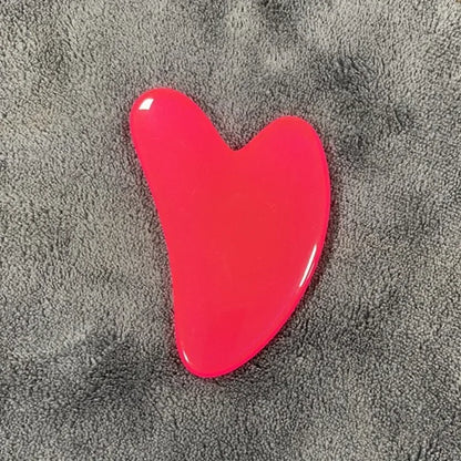 1PC Heart-Shaped Gua Sha Massager - Beeswax Scraper for Face, Spa & Acupuncture Tool - Beauty & Beyond