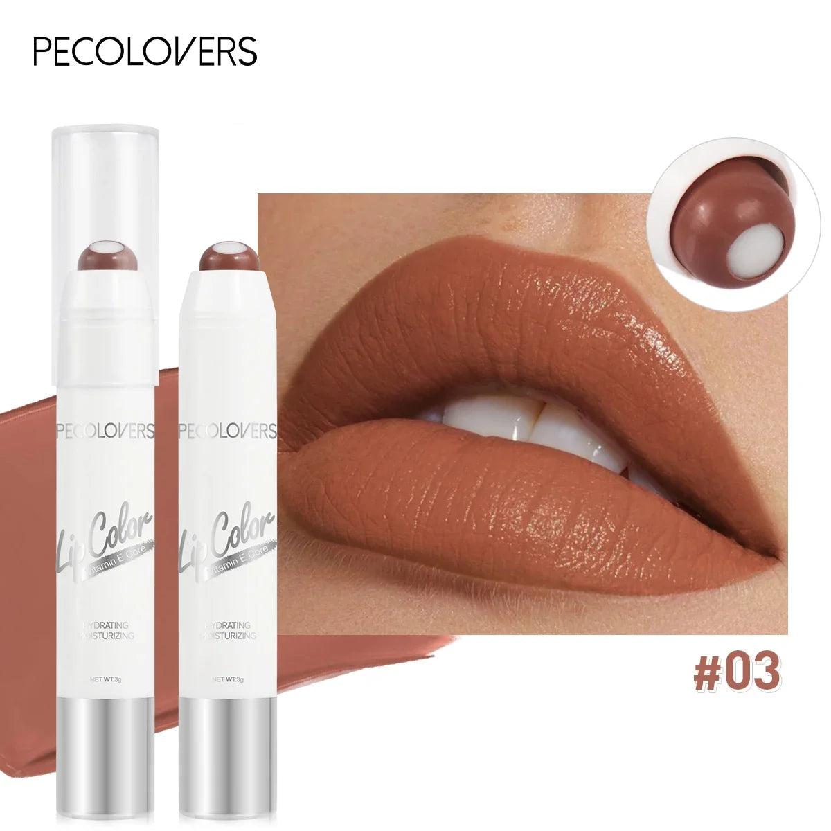 2-in-1 Nude Lipstick – Matte Red Lip Balm, Moisturizing, Waterproof, Long-Lasting, Non-Stick Cup, 6 Colors - Beauty & Beyond