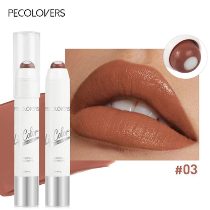 2-in-1 Nude Lipstick – Matte Red Lip Balm, Moisturizing, Waterproof, Long-Lasting, Non-Stick Cup, 6 Colors - Beauty & Beyond