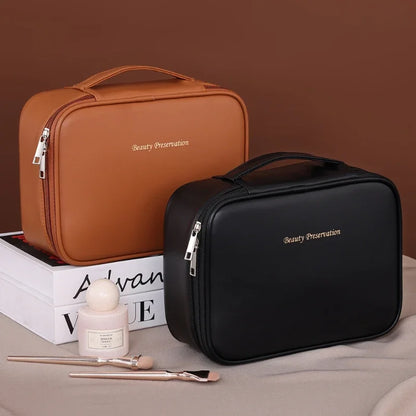New Women's Cosmetic Bag - Portable, Large Capacity, Luxury Makeup & Toiletry Organizer