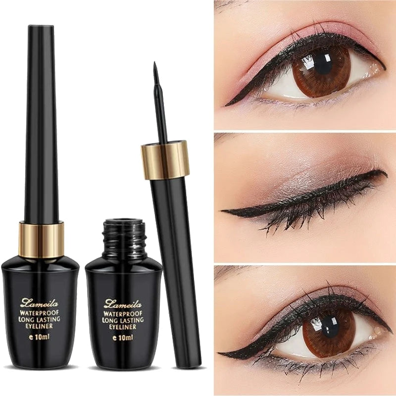 Long-Lasting Ultra-Fine Gel Eyeliner Pen – Waterproof, Hard-Tipped Black Liquid Liner - Beauty & Beyond