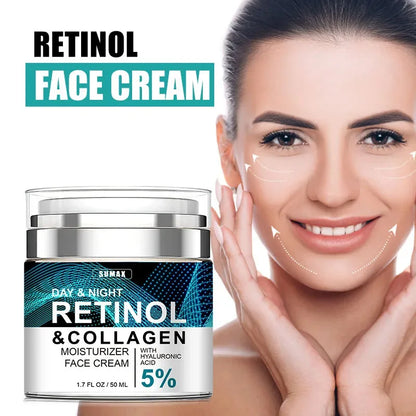 Retinol Anti-Aging Face Cream – Moisturizing Wrinkle Remover with Collagen & Hyaluronic Acid | 50ML