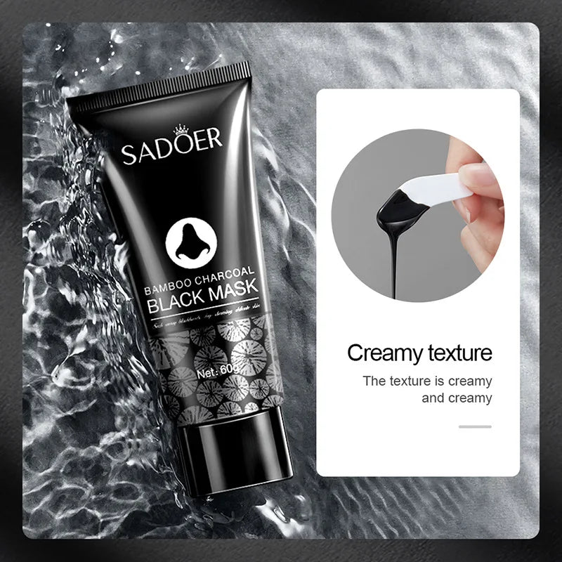 60g Blackhead Peel Mask - Bamboo Charcoal, Oil Control, Deep Cleansing, Pore Shrinking, Nose Care - Beauty & Beyond
