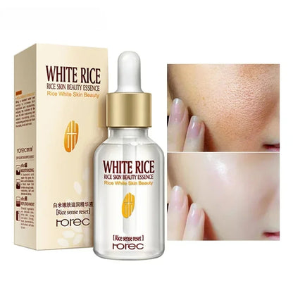 White Rice Face Serum – Brightening & Pore-Shrinking | Whitening, Anti-Aging & Firming Essence for Glowing Skin