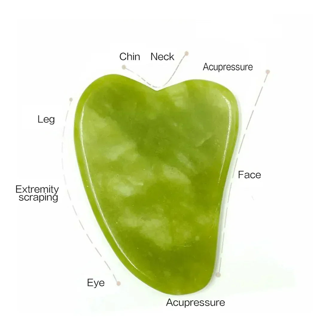 Natural Jade Roller & Gua Sha Set - Stone Massager for Face, Neck, Eye Care, Lifting, Spa Tools