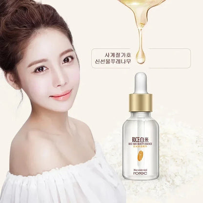 White Rice Face Serum – Brightening & Pore-Shrinking | Whitening, Anti-Aging & Firming Essence for Glowing Skin